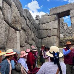 Whilst they admire the door, we admire their hats