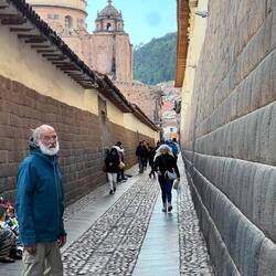 An old inca stone lined street