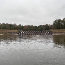 A creek entry 'baffle'. One of many we see. Most have a very light inflow.