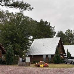 Vacation cabins at the marina