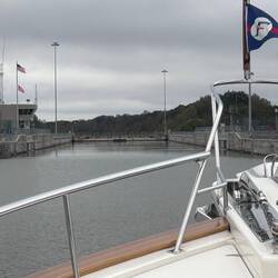 Entering the Montgomery Lock for about a 30-ft drop