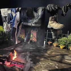 Wäsche trocknen Männer Art 🤣