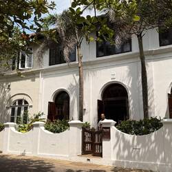 View leaving the hotel ...