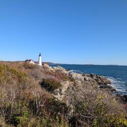 If you look out in the Bay you can see the Ram Island Ledge Light.