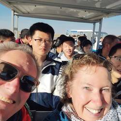 ... und mit der Schulklasse ging's zurück zum Besucherzentrum.