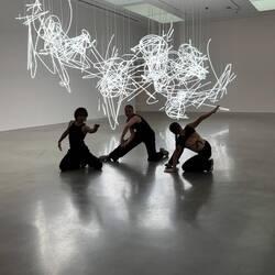 4th year Catchment Dance Collective students interpreting Cerith Wyn Evans exhibition