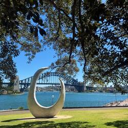 'bara’ by aboriginal Waanyi artist Judy Watson, honours the First Peoples of Sydney (2022)
