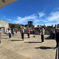 Morning flow: Tai Chi on the terrace at MCA