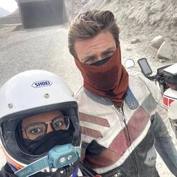 Getting ready for the tunnel - fortunately, it was not that bad in the end.