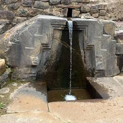 Water feature with southern cross decoration