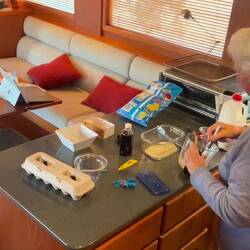 A quick view of our anchored evening - the Warsaw Cutoff