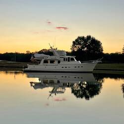 The neighbouring boat at anchor snapped this one of 45 North. Wasn't that nice of them?