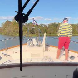 Preston looks to ensure our anchor is grabbing