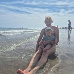 Mit Oma die Wellen beobachten