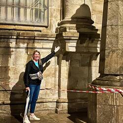 Stopped to say hello to the shadow pilgrim.