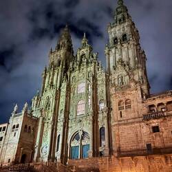 Beautiful Santiago Cathedral on our last night.