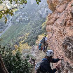 ... the descent requiring some more climbing ...