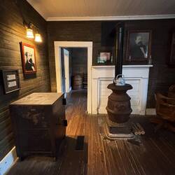 Original office. JD kicked the safe which led to an infection, gangrene, and his death