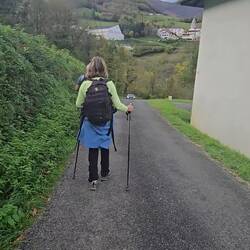 Valcarlos in the distance. Our rest point!