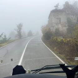 Nur Nebel und Regen im Gebirge