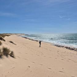 Wir mal wieder alleine am Strand