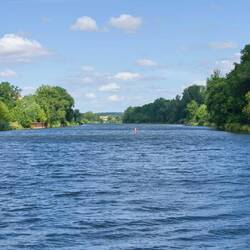 Bodemündung in die Saale
