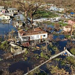 Irgendwo da wäre unser nächstes Ziel gewesen, jetzt traurigerweise ein Katastrophengebiet.