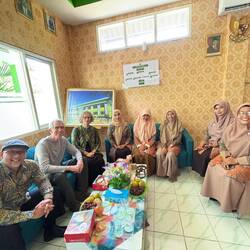 With the faculty at the Muslim public school