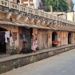 Dwellings next to the temple