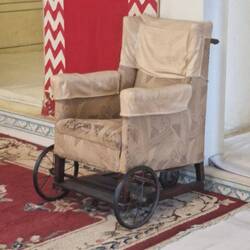 An ancient wheelchair