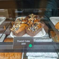 Travel cake at the airport...didn't try it