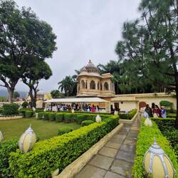 At the Palace in the lake