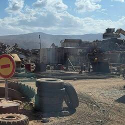 A prety big mess in a pristine mountaneous region.