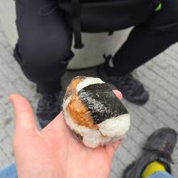 Fried chicken sushi from previous shop. So yummy