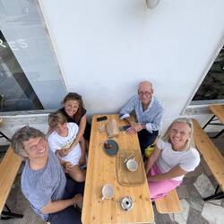 Cousin Pit & Egle with Jan, a little vacation from the boat