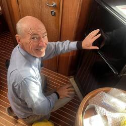 And yes! Marc saves the day (and the warming cheese) The fridge is repaired!!!