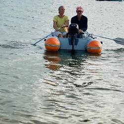 Leaving our friends from Fuseta…