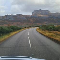 Brief break in clouds to reveal Slioch. Climbed with Jane in 80's sometime