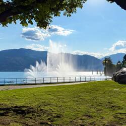 The dancing fountains on Lake Maggiore — Pallanza, Italy.