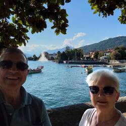 The lakefront promenade from Giardini Villa Giulia — Pallanza, Italy.
