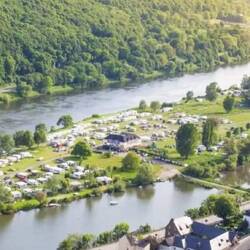 Unser Campingplatz auf einer Moselinsel in Hatzenport
