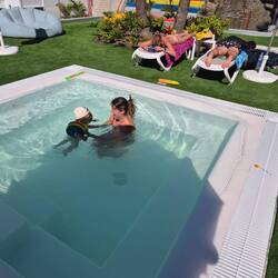 Schwimmen im Whirlpool