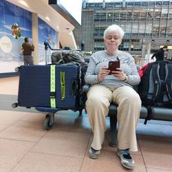 Warten auf den Check-in