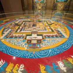 Sand-Mandaly, wird normalerweise nach Erstellung von den Mönchen wieder zerstört.