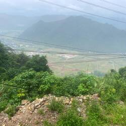 Part way up looking back at the valley we left
