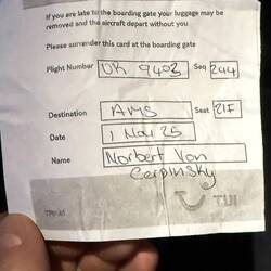 Die Offline-Bordkarte