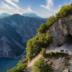 Ankunft am Piva-Canyon