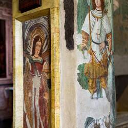16th century frescoes ... Church of San Vittore on Isola dei Pescatori ... Borromean Islands.