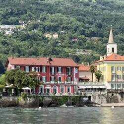 ... returning to Isola dei Pescatori where we see the back side of the island and then ...