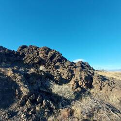 Also der Weg zum Kraterrand.